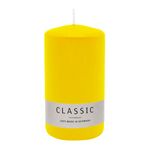 Stumpenkerze aus Paraffin, Zitrone, WENZEL, 130/70 mm, Brenndauer ca. 47h, selbstverlöschend