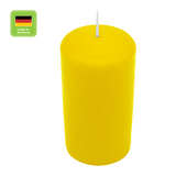Stumpenkerze aus Paraffin, Zitrone, WENZEL, 130/70 mm, Brenndauer ca. 47h, selbstverlöschend