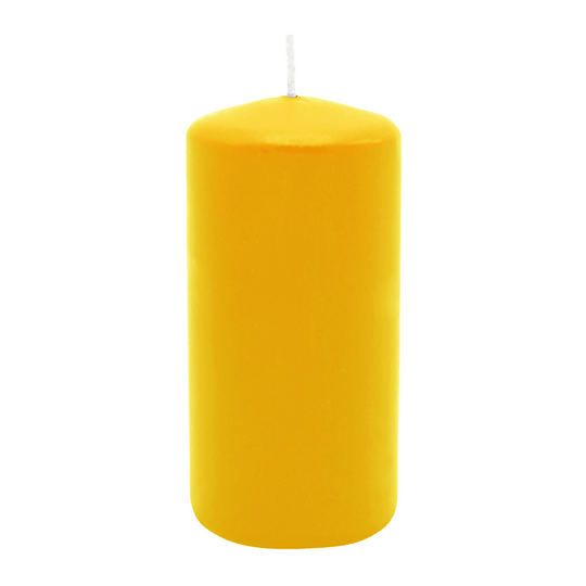 Stumpenkerze aus Paraffin, Zitrone, WENZEL, 150/70 mm, Brenndauer ca. 56h, selbstverlöschend