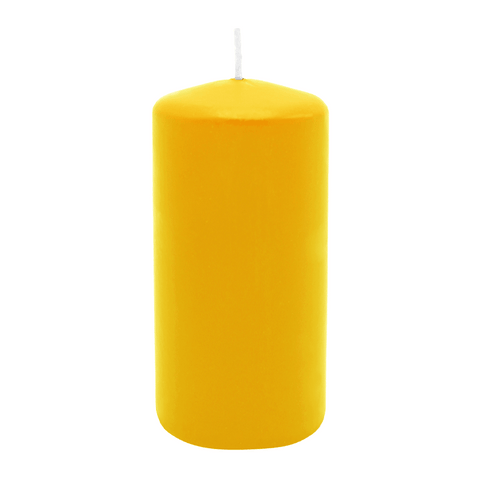 Stumpenkerze aus Paraffin, Zitrone, WENZEL, 150/70 mm, Brenndauer ca. 56h, selbstverlöschend