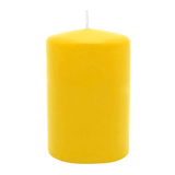 Stumpenkerze aus Paraffin, Zitrone, WENZEL, 80/60 mm, Brenndauer ca. 22h, selbstverlöschend