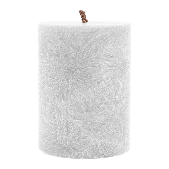 Stumpenkerze aus Stearin, Weiß, 50/65 mm, 100% pflanzlicher Wachs, KERZENFARM HAHN, Brenndauer ca. 15h