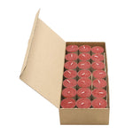 Teelichter, 100% reines Bienenwachs, Rot, KERZENFARM HAHN, H18 x Ø40 mm, Brenndauer ca. 3,5h, mit Aluminiumhülle, 42 Stück