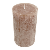WENZEL RUSTIC Stumpenkerze 110x60 mm in Stein – Rußarm, durchgefärbt & ideal für stilvolle Dekoration
