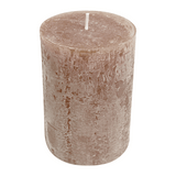 WENZEL RUSTIC Stumpenkerze 80x60 mm in Stein – Rußarm, durchgefärbt & ideal für stilvolle Dekoration
