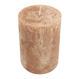 WENZEL RUSTIC Stumpenkerze 80x70 mm in Erdnuss – Rußarm, durchgefärbt & ideal für stilvolle Dekoration
