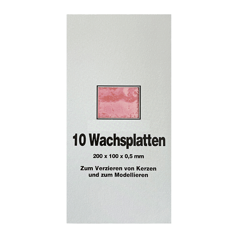 Wachsplatten Altrosa, Zengerle, 200 x 100 x 0,5 mm, 10 St.