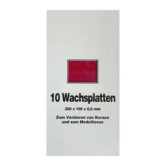 Wachsplatten Altrot, Zengerle, 200 x 100 x 0,5 mm, 10 St.