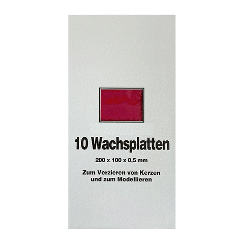 Wachsplatten Altrot, Zengerle, 200 x 100 x 0,5 mm, 10 St.