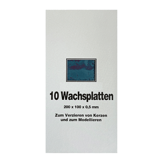 Wachsplatten Blaugrün, Zengerle, 200 x 100 x 0,5 mm, 10 St.