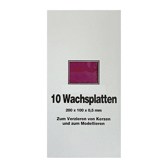 Wachsplatten Brombeer, Zengerle, 200 x 100 x 0,5 mm, 10 St.