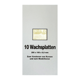 Wachsplatten Elfenbein, Zengerle, 200 x 100 x 0,5 mm, 10 St.