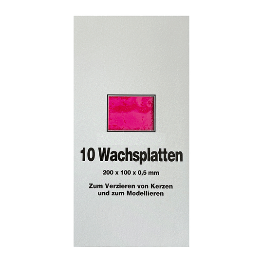 Wachsplatten Fuchsia, Zengerle, 200 x 100 x 0,5 mm, 10 St.