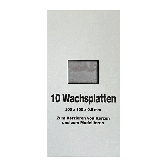 Wachsplatten Grau, Zengerle, 200 x 100 x 0,5 mm, 10 St.