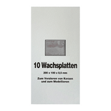 Wachsplatten Grau, Zengerle, 200 x 100 x 0,5 mm, 10 St.