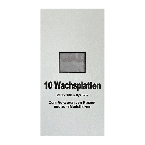 Wachsplatten Grau, Zengerle, 200 x 100 x 0,5 mm, 10 St.
