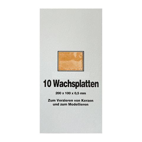 Wachsplatten Kamel, Zengerle, 200 x 100 x 0,5 mm, 10 St.