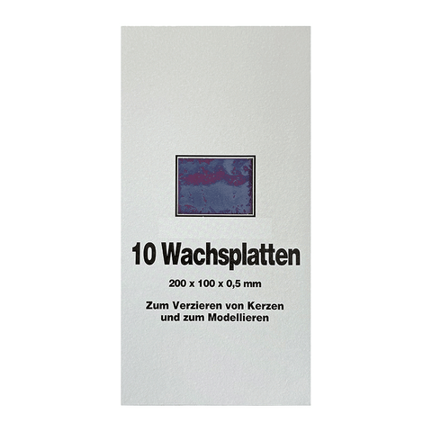 Wachsplatten Kobalt, Zengerle, 200 x 100 x 0,5 mm, 10 St.