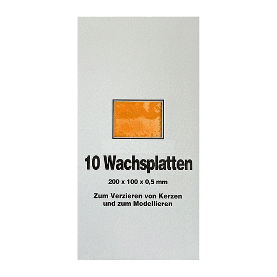 Wachsplatten Kürbis, Zengerle, 200 x 100 x 0,5 mm, 10 St.