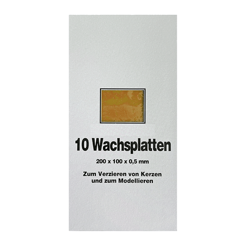 Wachsplatten Lindgrün, Zengerle, 200 x 100 x 0,5 mm, 10 St.
