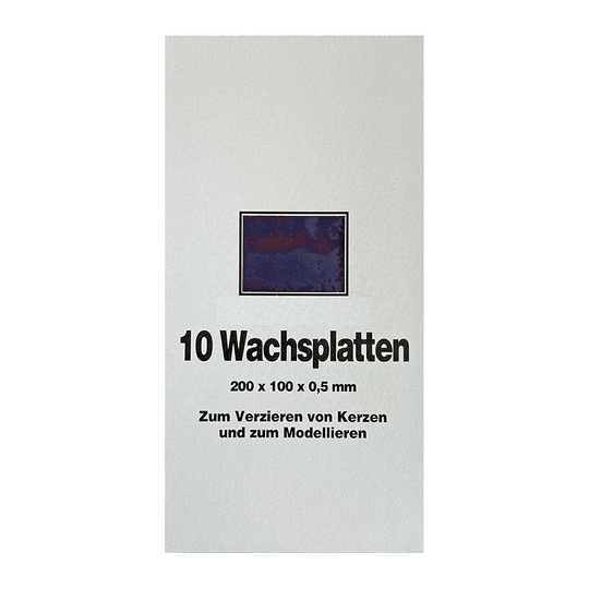 Wachsplatten Nachtblau, Zengerle, 200 x 100 x 0,5 mm, 10 St.