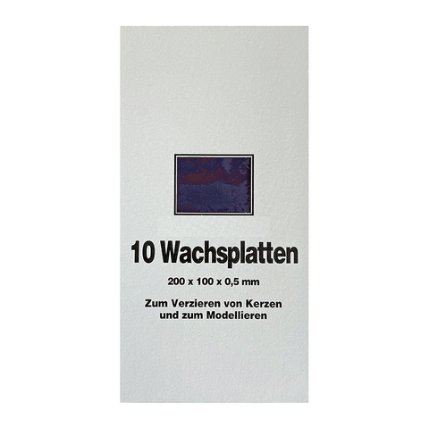 Wachsplatten Nachtblau, Zengerle, 200 x 100 x 0,5 mm, 10 St.