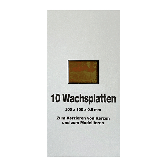 Wachsplatten Oliv, Zengerle, 200 x 100 x 0,5 mm, 10 St.