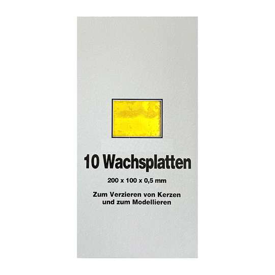 Wachsplatten Raps, Zengerle, 200 x 100 x 0,5 mm, 10 St.