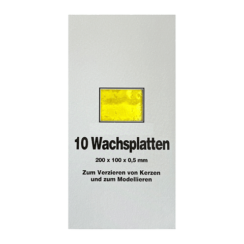 Wachsplatten Zitron, Zengerle, 200 x 100 x 0,5 mm, 10 St.