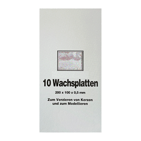 Wachsplatten Alusilber, Zengerle, 200 x 100 x 0,5 mm, 10 St.