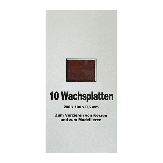Wachsplatten Dunkelbraun, Zengerle, 200 x 100 x 0,5 mm, 10 St.