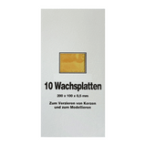 Wachsplatten Gelbgold glänzend, Zengerle, 200 x 100 x 0,5 mm, 10 St.