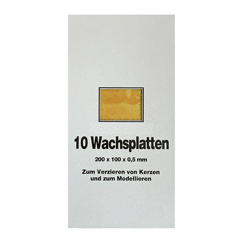 Wachsplatten Gelbgold glänzend, Zengerle, 200 x 100 x 0,5 mm, 10 St.