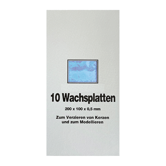 Wachsplatten Hellblau, Zengerle, 200 x 100 x 0,5 mm, 10 St.