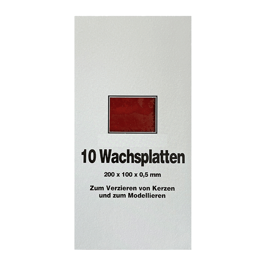 Wachsplatten Hellbraun, Zengerle, 200 x 100 x 0,5 mm, 10 St.