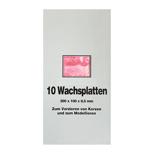 Wachsplatten Rosa, Zengerle, 200 x 100 x 0,5 mm, 10 St.