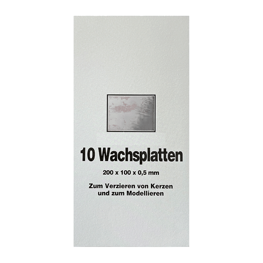 Wachsplatten Silber glänzend, Zengerle, 200 x 100 x 0,5 mm, 10 St.