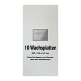 Wachsplatten Silber glänzend, Zengerle, 200 x 100 x 0,5 mm, 10 St.