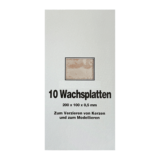 Wachsplatten Taupe, Zengerle, 200 x 100 x 0,5 mm, 10 St.
