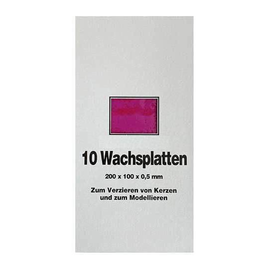 Wachsplatten Violett, Zengerle, 200 x 100 x 0,5 mm, 10 St.