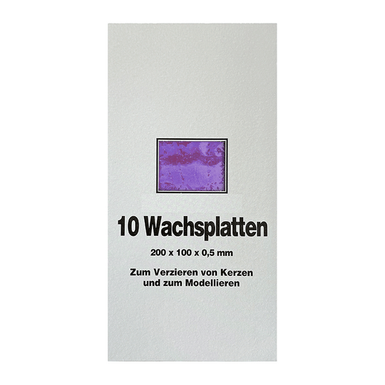 Wachsplatten Zartflieder, Zengerle, 200 x 100 x 0,5 mm, 10 St.