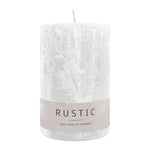 RUSTIC-Stumpenkerze Weiß, WENZEL, 110/70 mm, Brenndauer ca. 51h, selbstverlöschend