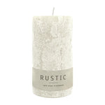 RUSTIC-Stumpenkerze Wollweiß, WENZEL, 110/60 mm, Brenndauer ca. 38h, selbstverlöschend