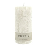 RUSTIC-Stumpenkerze Wollweiß, WENZEL, 140/70 mm, Brenndauer ca. 69h, selbstverlöschend