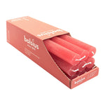 Stabkerzen Rustik, 23/270 mm, Zartes Rot, BOLSIUS, Brenndauer ca. 13h, 9 Stück pro Verpackung