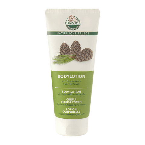 Ovis Zirmquell Bodylotion Zirbe, mit Bio-Schafmilch & Zirbenöl, 100% natürlich, 200 ml
