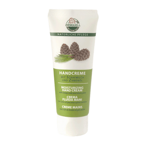 Zirmquell Handcreme mit Schafmilch & Zirbenöl, Ovis Schafmilchseife, 100% natürlich, 75 ml