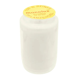 MONULUX-Glasöllicht, 100% reines Pflanzenöl, Weiß, Brenndauer ca. 60 Stunden, 95/55 mm, Karton mit 20 Stück