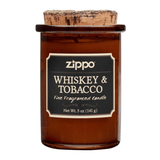 ZIPPO, Duftkerze im Glas, Spirit Candle, Whiskey & Tobacco, mit Naturkorkdeckel, Brenndauer ca. 35h - luterna.de