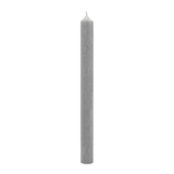 25 Stabkerzen Grau, 180/22 mm, KERZENFARM HAHN, durchgefärbt, Brenndauer 8h